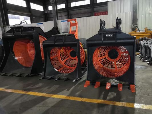 Zware graafmachines Rotary Screen Mobile Screening Bucket Rotary Screening Bucket Rotary Screen